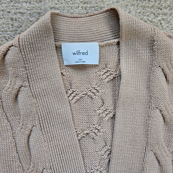NWOT Wilfred Merino Wool Cable Cardigan - Picture 2 of 9